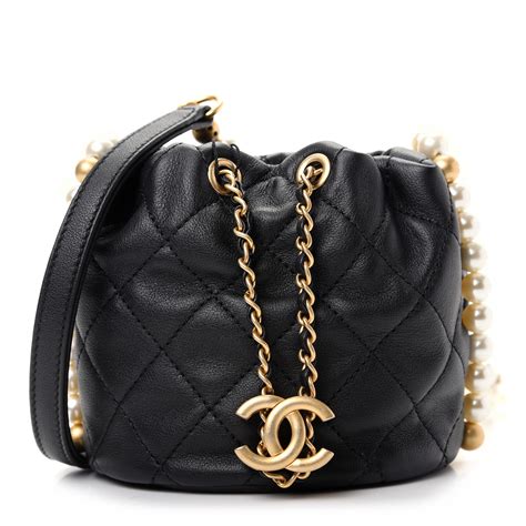 chanel mini drawstring bag pearl|More.